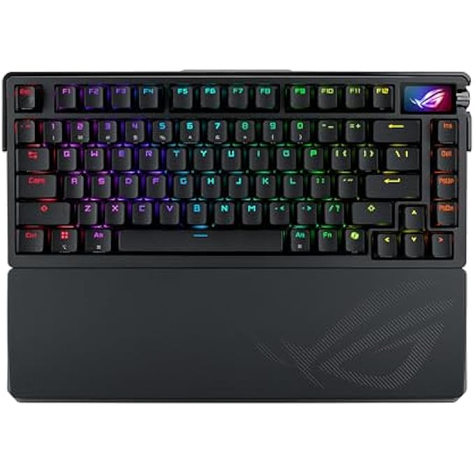 rayihni ROG AZOTH EXTREME WIRELESS MECHANICAL GAMING KEYBOARD – 75% TKL, ROG NX STORM CLICKY SWITCHES, PBT KEYCAPS, ALUMINUM CHASSIS, CARBON FIBER, GASKET MOUNT, COLOR OLED SCREEN, PC/MAC SUPPORT - BLACK - Image 1