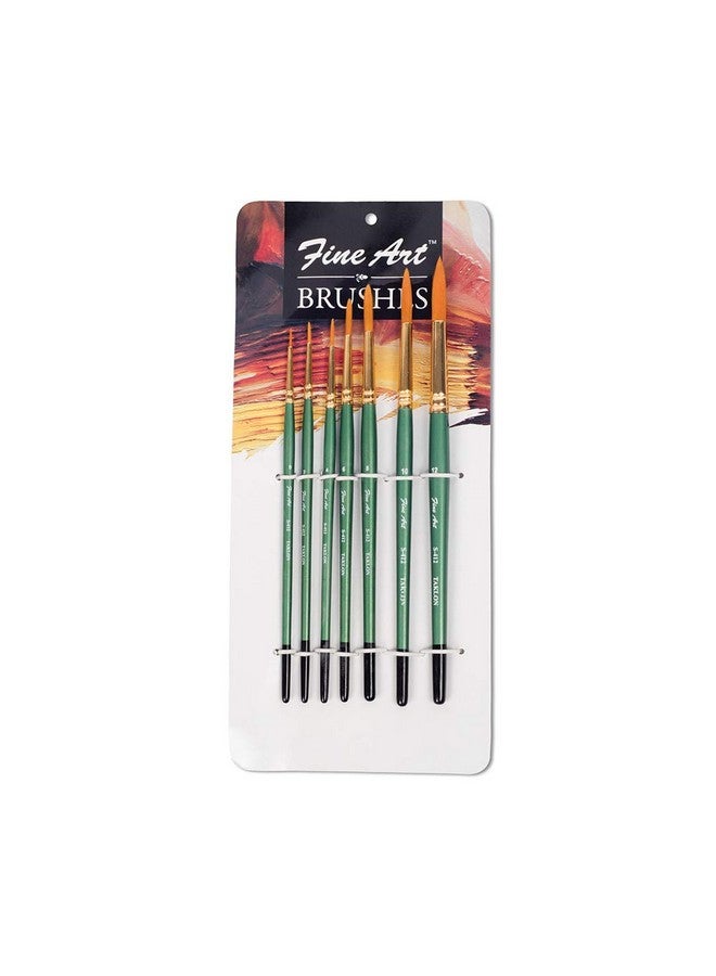 Fine Art Pidilite Fevicryl Fine Art Synthetic Taklon Round Brush Set of 7, Paint Brush Set for Painting with Acrylic, Watercolours, Oil Colours, (Size: 0,2,4,6,8,10,12) - Image 1