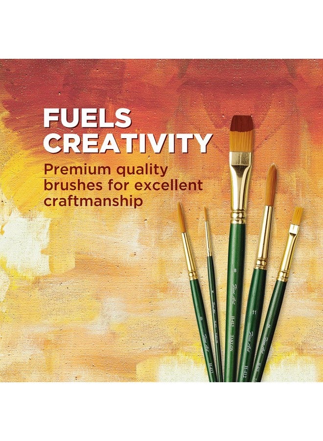 Fine Art Pidilite Fevicryl Fine Art Synthetic Taklon Round Brush Set of 7, Paint Brush Set for Painting with Acrylic, Watercolours, Oil Colours, (Size: 0,2,4,6,8,10,12) - Image 5