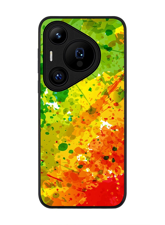 Stylizedd Rugged Black edge case for Huawei Pura 70, Slim fit Soft Case Flexible Rubber Edges Anti Drop TPU Gel Thin Cover -  Tropical Splash - Image 1