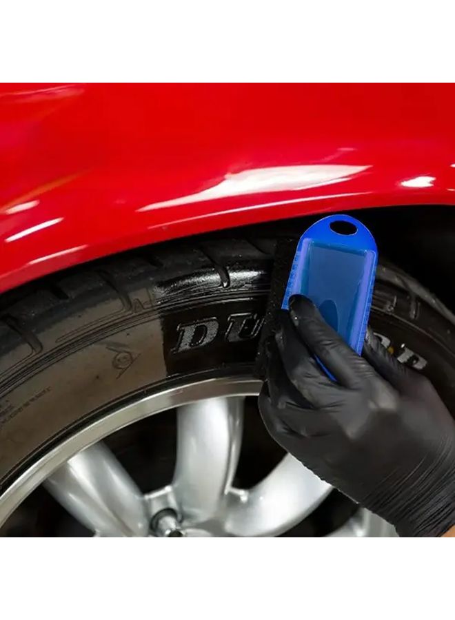 2pcs Blue Crescent Curved Car Waxing Sponge Brush With Dust Cover Ergonomic Handle Durable PP Material For Edge And Gap Cleaning Vehicle Waxing Tool For Cars Trucks SUVs Vehicle Maintenance Sleek Design High Quality Construction - Image 3