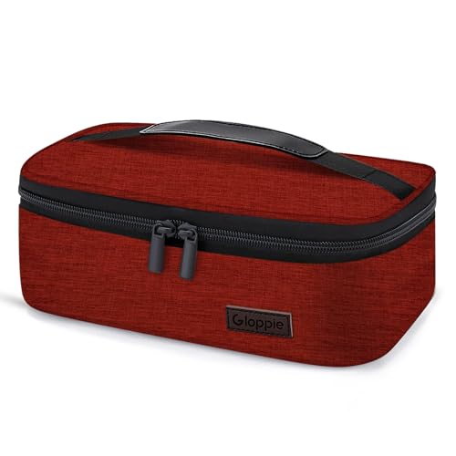 Gloppie Small Lunch Bag Insulated Lunch Box for Women Girls Kids Mini Lunchbox Adult Portable Cooler Bags Reusable Snack Bag Thermal Lunch Boxes, Wine Red - Image 1