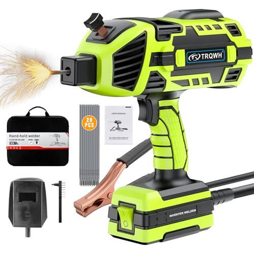TRQWH Portable Welding Machine 110V ARC Handheld Welder IGBT Inverter Welding Gun Stick Welder 5 Variable Current Adjustment Hand Held Welder Machine Fit for 11618 Welding Rods Green - Image 1