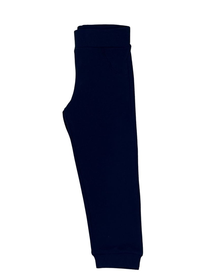 Baby Co. - Shark Cotton Set (White t-shirt + Navy Sweatpants) - Image 1