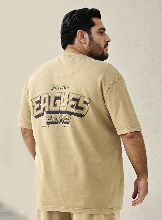Maxim Plus Size Eagles Print T-shirt - Image 3