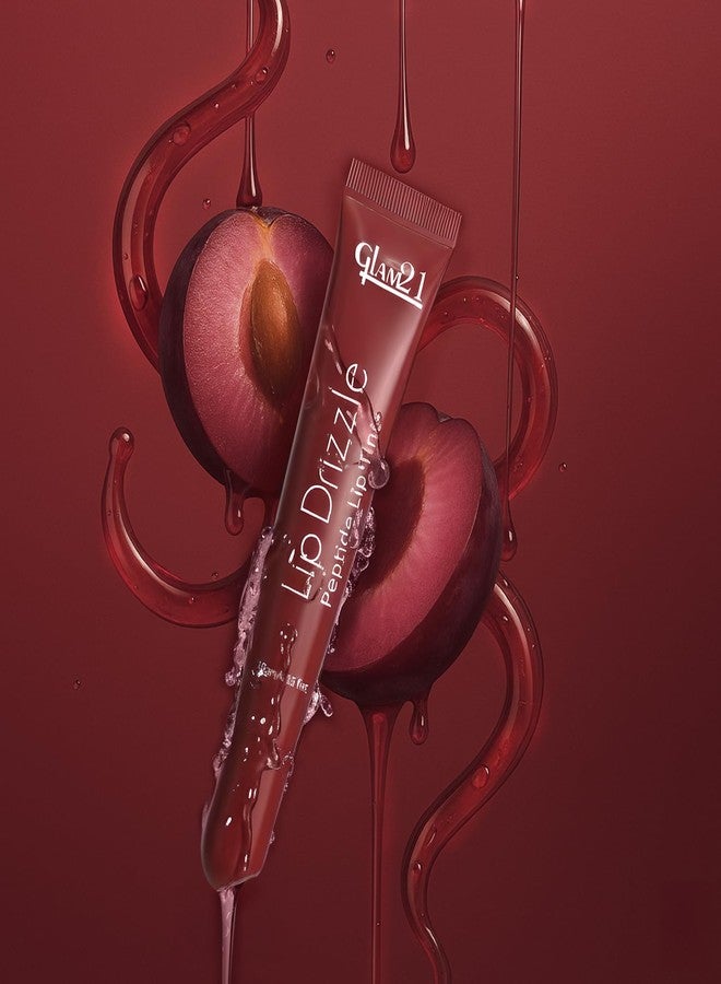 Glam 21 Glam21 Lip Drizzle Peptide Lip Tint | Buttery Melt-On Hydrating Formula | High-Gloss Shine & Intense Pigment | Shea Butter, Peptides & Passionfruit Oil | Nourishing & Smoothing Lip Tint | 10gm (Sugar Plum-01) - Image 3