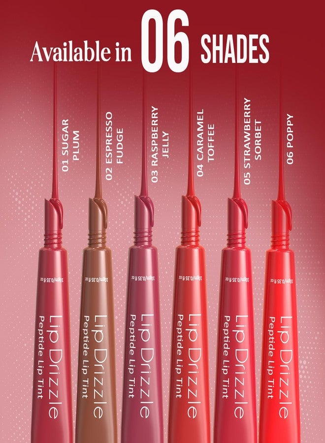 Glam 21 Glam21 Lip Drizzle Peptide Lip Tint | Buttery Melt-On Hydrating Formula | High-Gloss Shine & Intense Pigment | Shea Butter, Peptides & Passionfruit Oil | Nourishing & Smoothing Lip Tint | 10gm (Sugar Plum-01) - Image 5