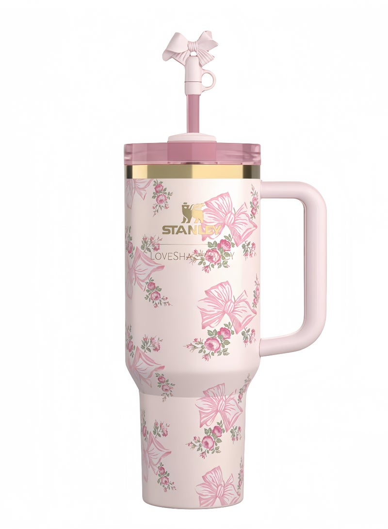 Stanley Quencher Stainless Steel Vacuum Insulated Tumbler with Lid and Straw for Water, Iced Tea or Coffee, Smoothie and More, 40 oz - Image 1