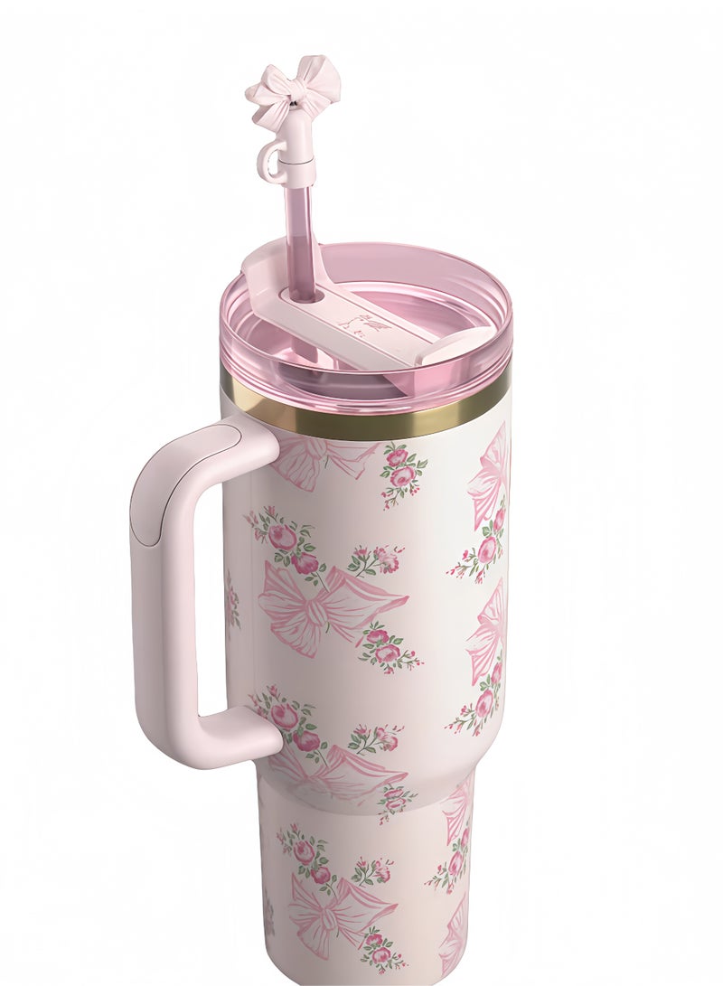 Stanley Quencher Stainless Steel Vacuum Insulated Tumbler with Lid and Straw for Water, Iced Tea or Coffee, Smoothie and More, 40 oz - Image 2