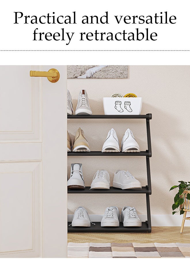 DUNISO 4-Tier Shoe Rack, Easy Assembly,Space Saving Household Shelf for shoes ,Shoe Storage Organizer , Suitable for Bedroom, Hallway and Entryway (White) - Image 3