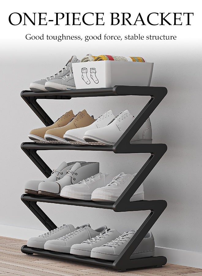 DUNISO 4-Tier Shoe Rack, Easy Assembly,Space Saving Household Shelf for shoes ,Shoe Storage Organizer , Suitable for Bedroom, Hallway and Entryway (White) - Image 4