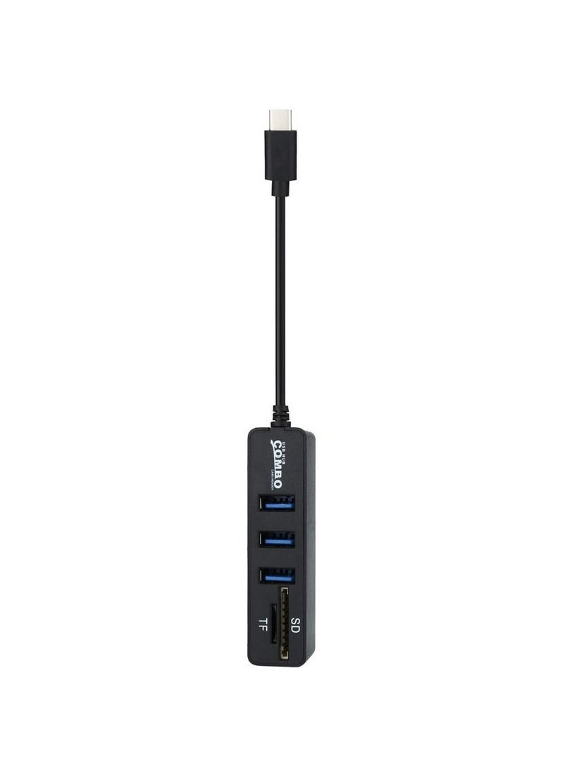 Earldom USB Hub 2 in 1 Type-C OTG USB 2.0 Hub Splitter Combo, SD/TF Card Reader, USB Expansion  - Image 2