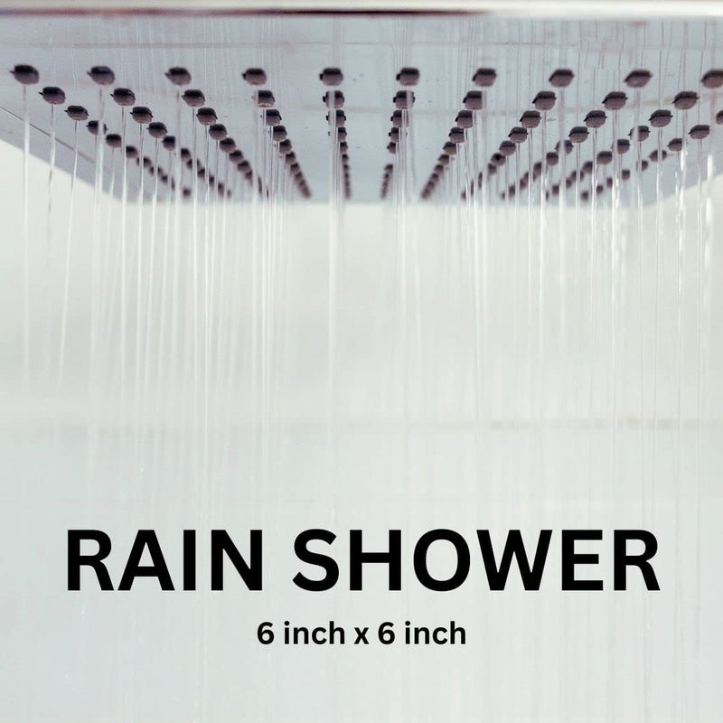 RiverSoft Combo Rain-Shower Set, 6 Inch x 6 Inch rain shower with shower arm 15 inch and SF-15 Shower filter for hard water | Water softener for bathroom (SS304, ABS, Chrome) - Image 2