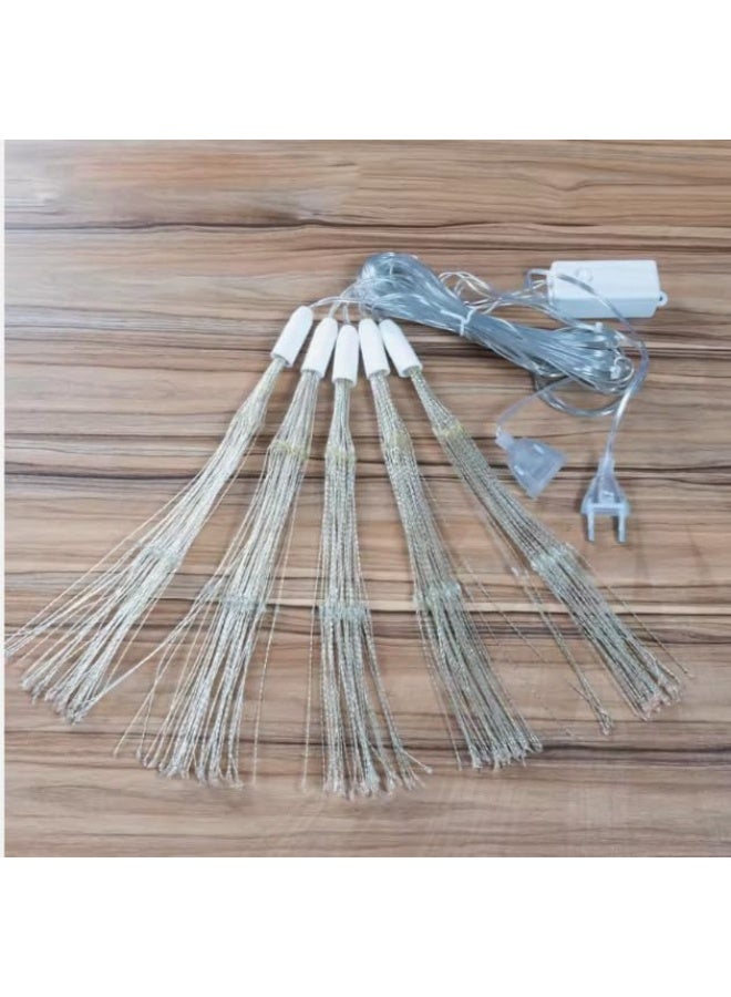 مصباح سقف LED معلق بسلك نحاسي متلألئ، 220 فولت، مناسب لحفلات رأس السنة الميلادية، إضاءة بيضاء دافئة - Image 1