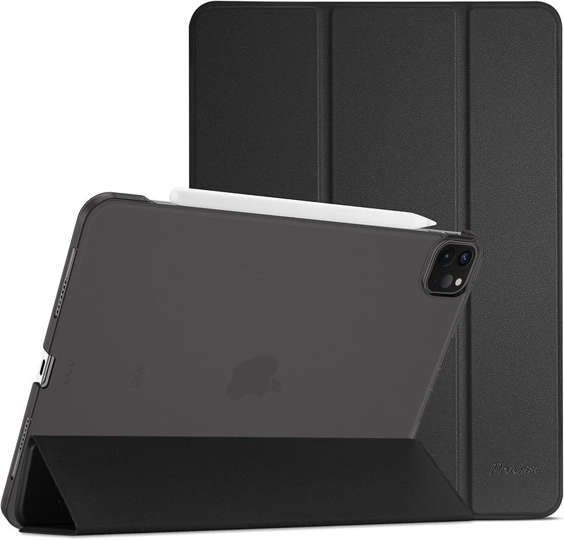Procases Smart Case For Ipad Air 13 M3 2025 Ipad Pro 12.9 2022/2021/2020/2018, Slim Stand Hard Back Shell Smart Cover For Ipad Pro 12.9" 6Th Gen/5Th Gen/4Th Gen/3Rd Gen -Black - Image 1