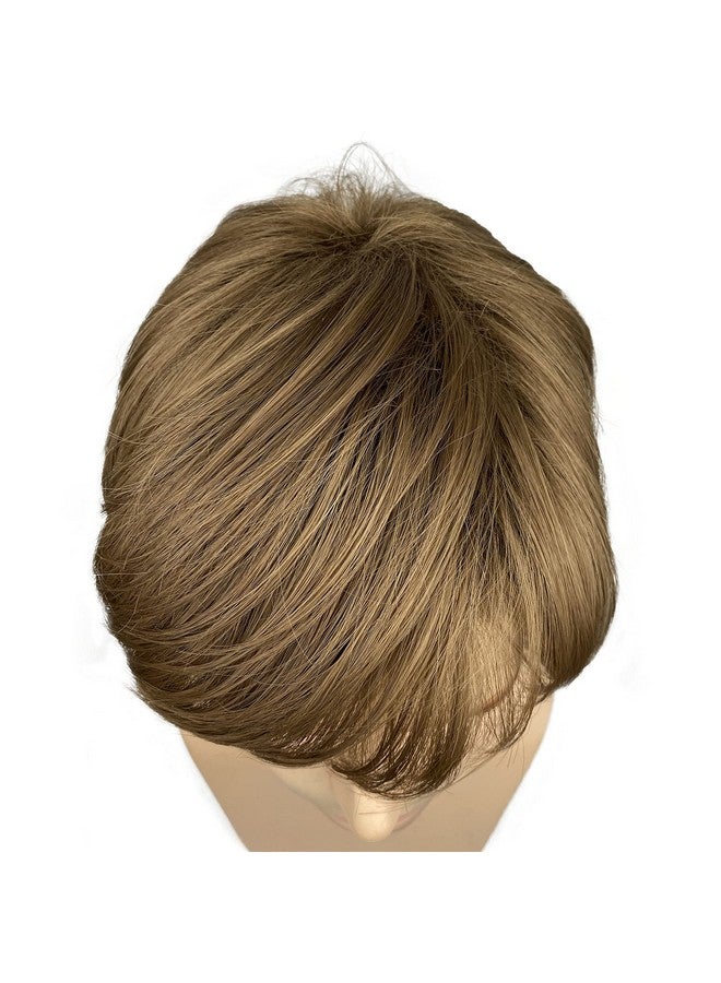 Aimole باروكة شعر صناعي رجالي قصير مستقيم بطول 6 بوصات (10 بني ذهبي متوسط) - Image 5