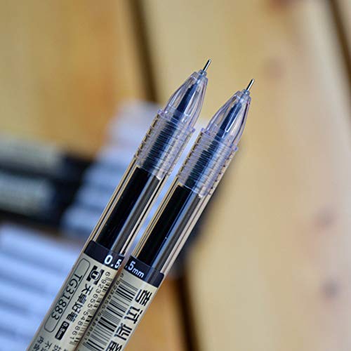sencoo 5 pack Black Gel Ink Pen Extra fine point pens Ballpoint pen 0.5mm Black For Office School Students Stationery - Image 3