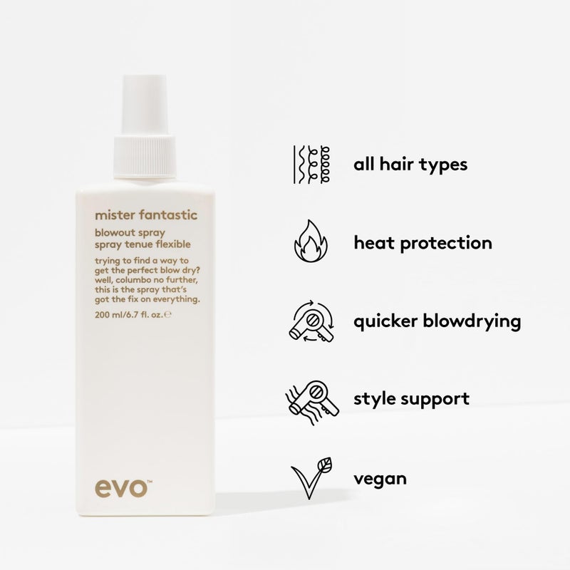 EVO Mister Fantastic Blowout Spray - Full Size Heat Protectant Hair Styling Spray To Build Body & Accelerate Blow Drying Time - 6.7fl.oz - Image 3