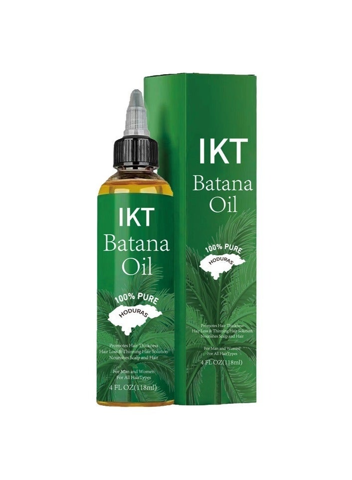 اي كي تي ترطيب عميق وترميم الشعر التالف Repair Damage، العناية بالشعر Hair Care Batana Oil – تقليل الهيشان، إصلاح التقصف وترطيب وتقوية Nourish & Strengthen – IKT Batana Hair Oil 118 مل - Image 1