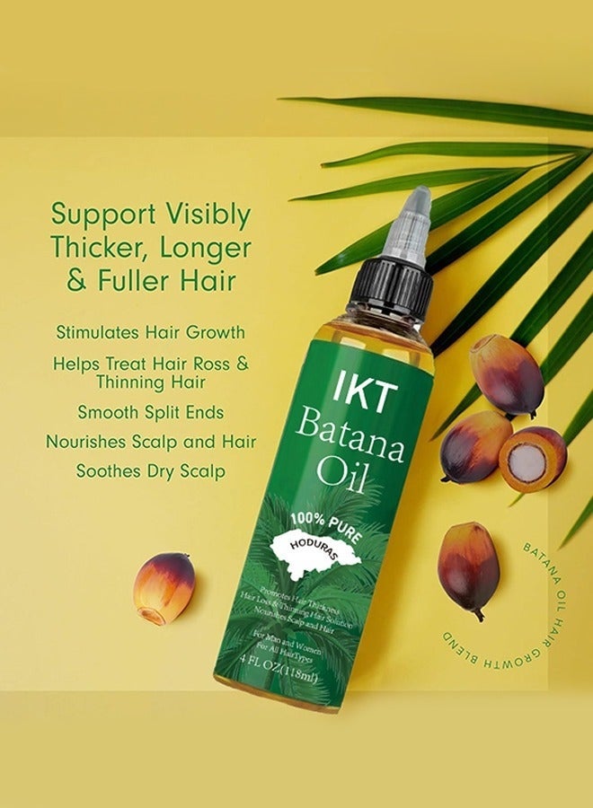 اي كي تي ترطيب عميق وترميم الشعر التالف Repair Damage، العناية بالشعر Hair Care Batana Oil – تقليل الهيشان، إصلاح التقصف وترطيب وتقوية Nourish & Strengthen – IKT Batana Hair Oil 118 مل - Image 2