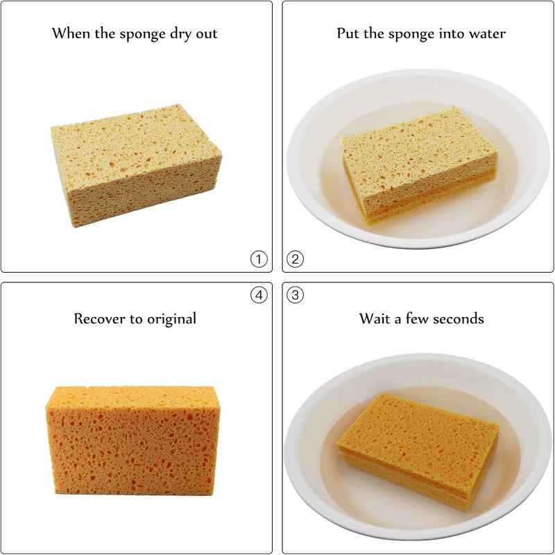JK 1 PCS x JK SP-T50 Large Sponge, Cleaning Sponges, Boat Bail Sponge, Handy Sponges, Cellulose Sponges, Natural Sponges, Commercial Sponges, Car Washing Sponge, Eco Friendly Sponge (6.5" x 4.0" x 2.0") - Image 5