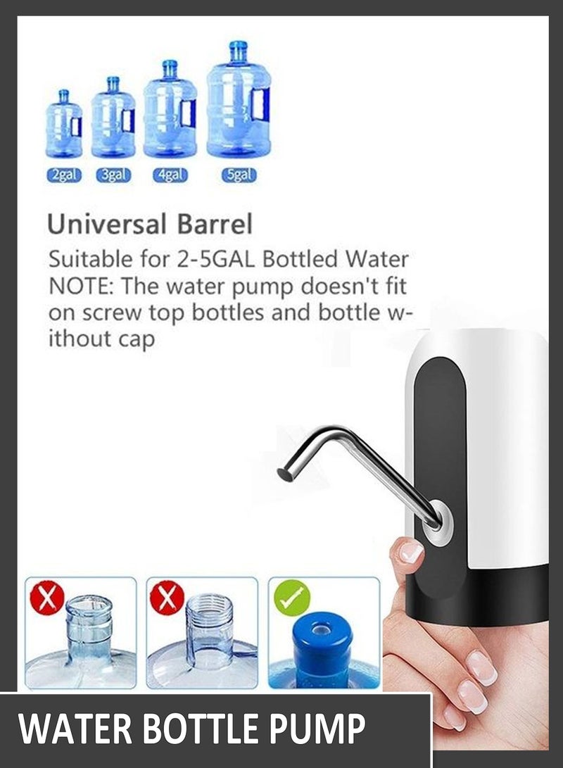 Toshionics Dispenser for Water Bottle Rechargeable Water Pump for Universal Bottle for Camping Office Travel Home  - Image 2