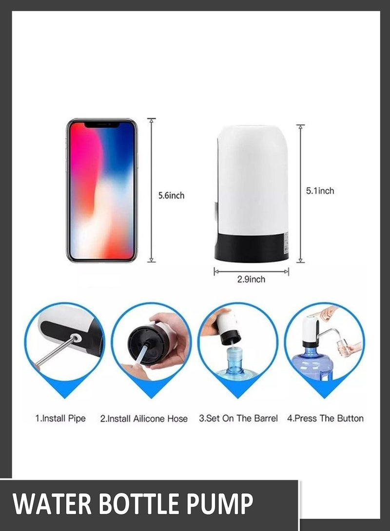 Toshionics Dispenser for Water Bottle Rechargeable Water Pump for Universal Bottle for Camping Office Travel Home  - Image 3