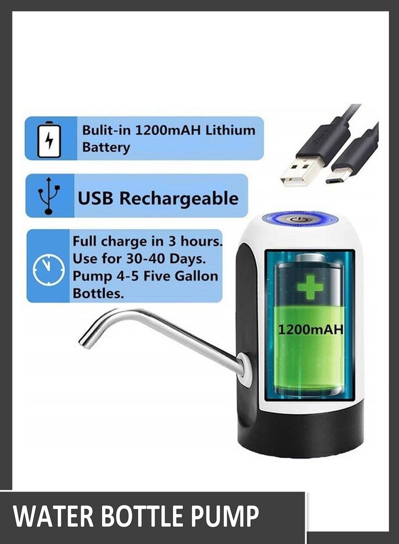 Toshionics Dispenser for Water Bottle Rechargeable Water Pump for Universal Bottle for Camping Office Travel Home  - Image 5
