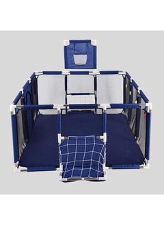 OASIS DESERT Safety Large Portable Play Pen For Twin, Baby And Toddler Indoor Outdoor Baby Playpen With Extra Tall Size, Fun Activities, Basketball Hoop & Matblue, Safe Play Pen，Blue  - Image 5
