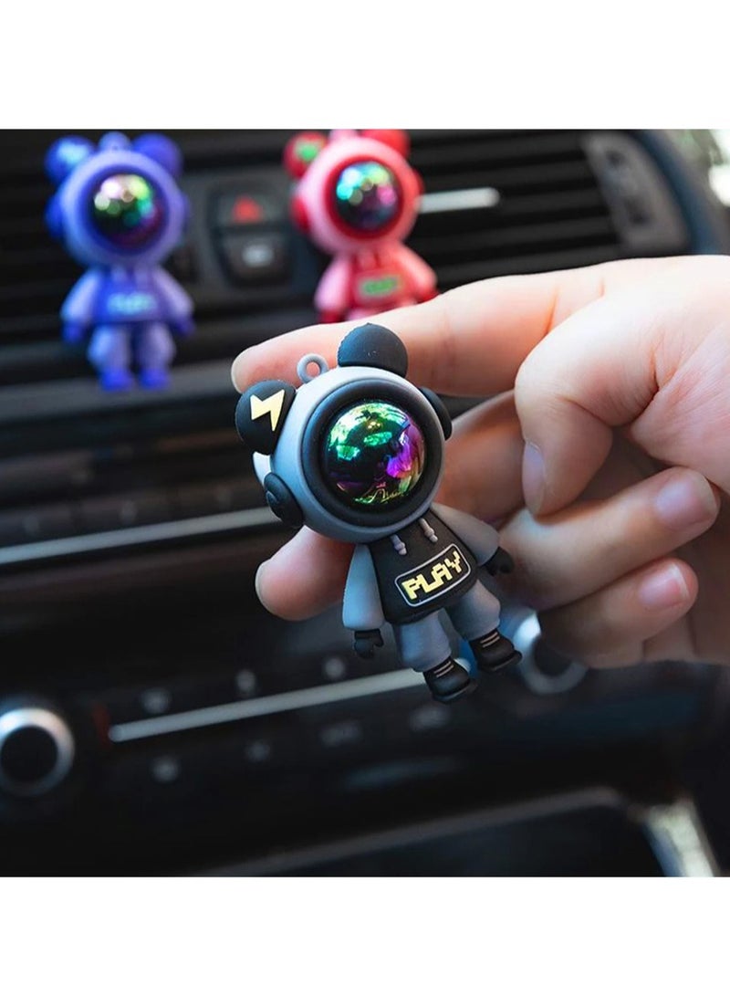 AROAQ Car Air Freshener, Car Air Outlet Perfume Clip, Long Lasting Aromatherapy Car Fragrance Diffuser, Cartoon Astronaut Air Freshener For Fragrance And Interior Decoration, (1pc, Blue) - Image 2