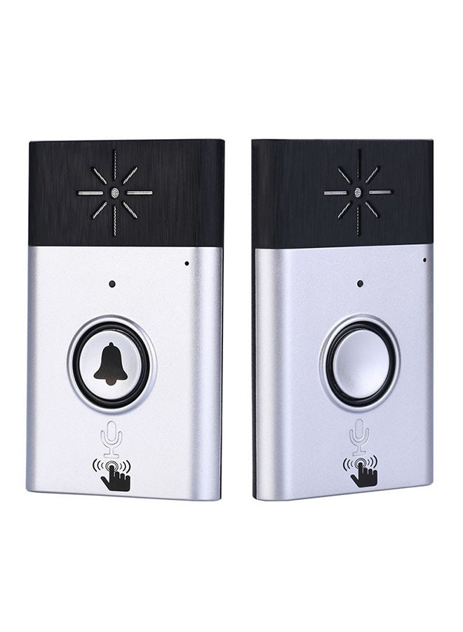 Wireless Voice Intercom Doorbell Silver/Black - Image 2