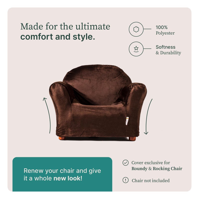 Keet Roundy Chair Slipcover for Kids Chairs â€“ Soft Minky Polyester Replacement Cover, Fits Keet Roundy & Rocking Chairs, Durable & Machine Washable, Easy to Install, Ideal for Ages 2â€“5, Playroom & Bedroom. - Image 2