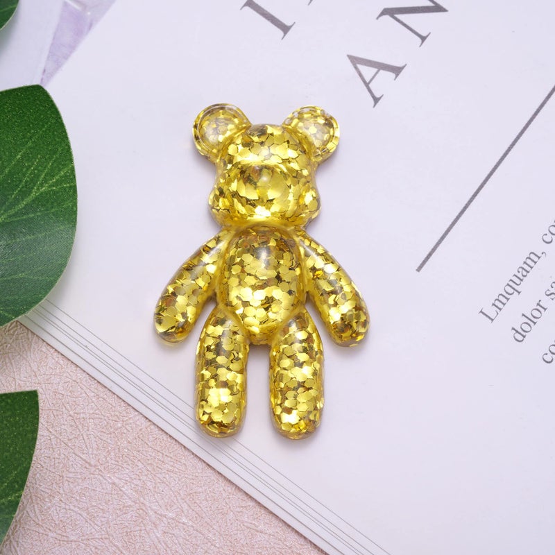 Aesnefe Worry Bear, Pocket Bear Hug, Anxiety Gifts for Men Women, Anxiety Relief Gifts, Mental Health Positivity Gift for Anxious Friend, Back to School Reminder of Comfort, Gold - Image 2