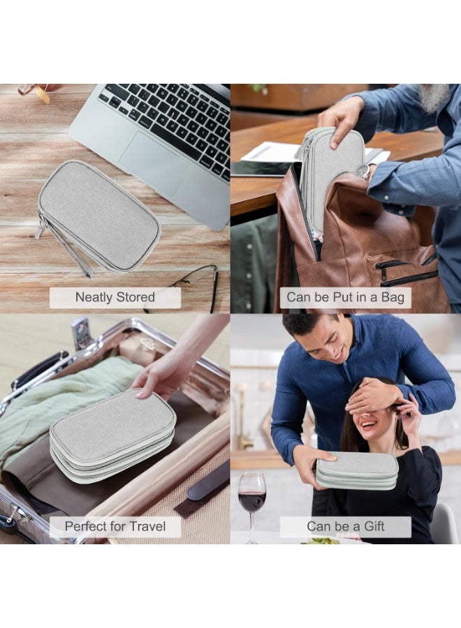 Portable multifunctional double-layer technology equipment storage bag, travel storage bag, can hold cables, power banks, chargers, and small gadgets - Image 3