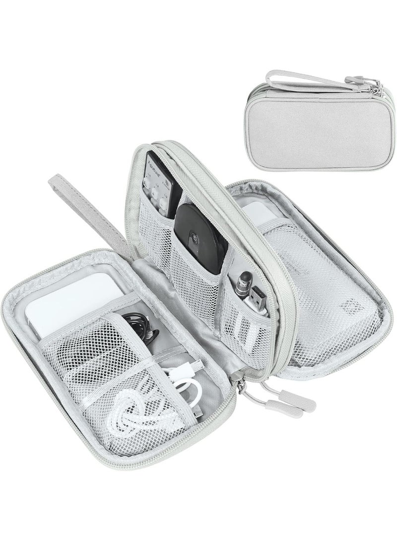 Portable multifunctional double-layer technology equipment storage bag, travel storage bag, can hold cables, power banks, chargers, and small gadgets - Image 4