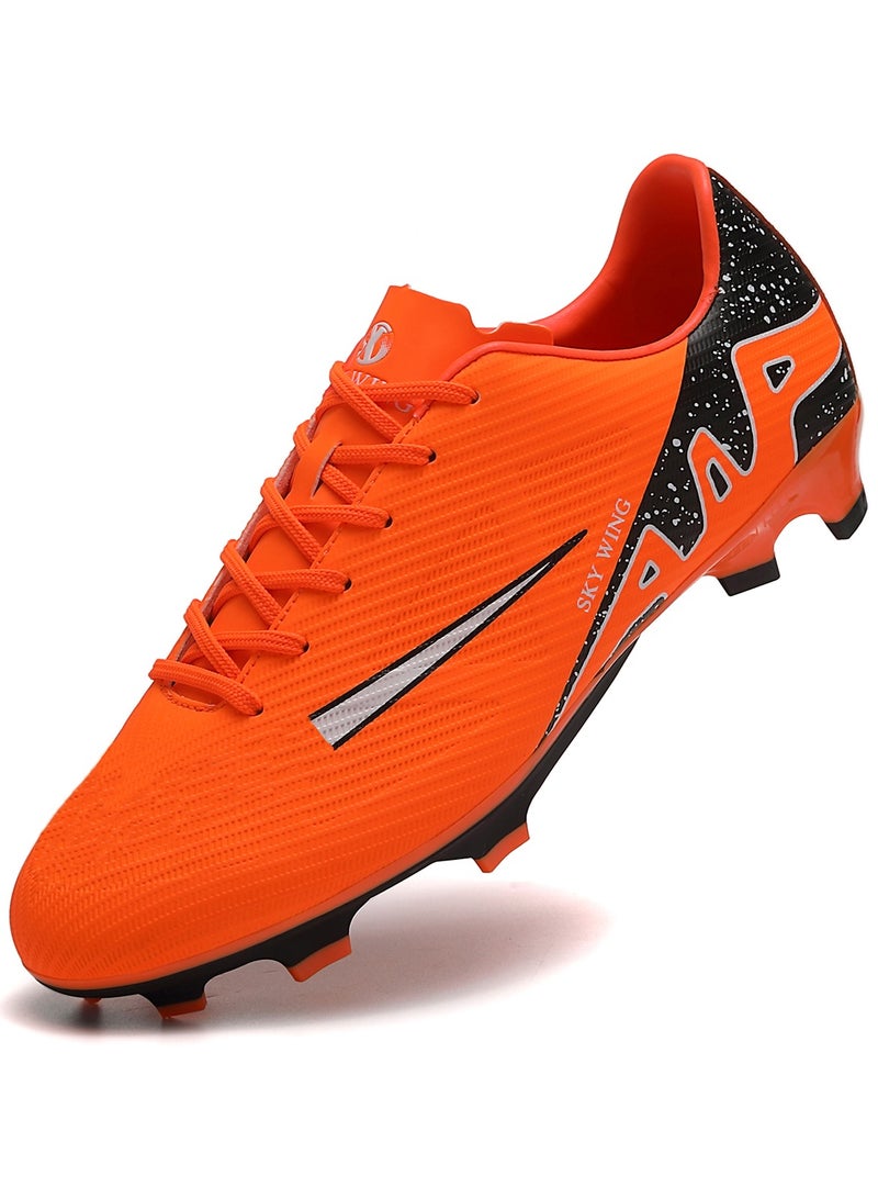 SKY WING Football Cleats Kid,Indoor Outdoor Low Top Soccer Shoes For Boy And Girl Lightweight Shock Resistant Training Boots Professional Turf Shoes Sport Athletic Ground Football Boots - Image 1