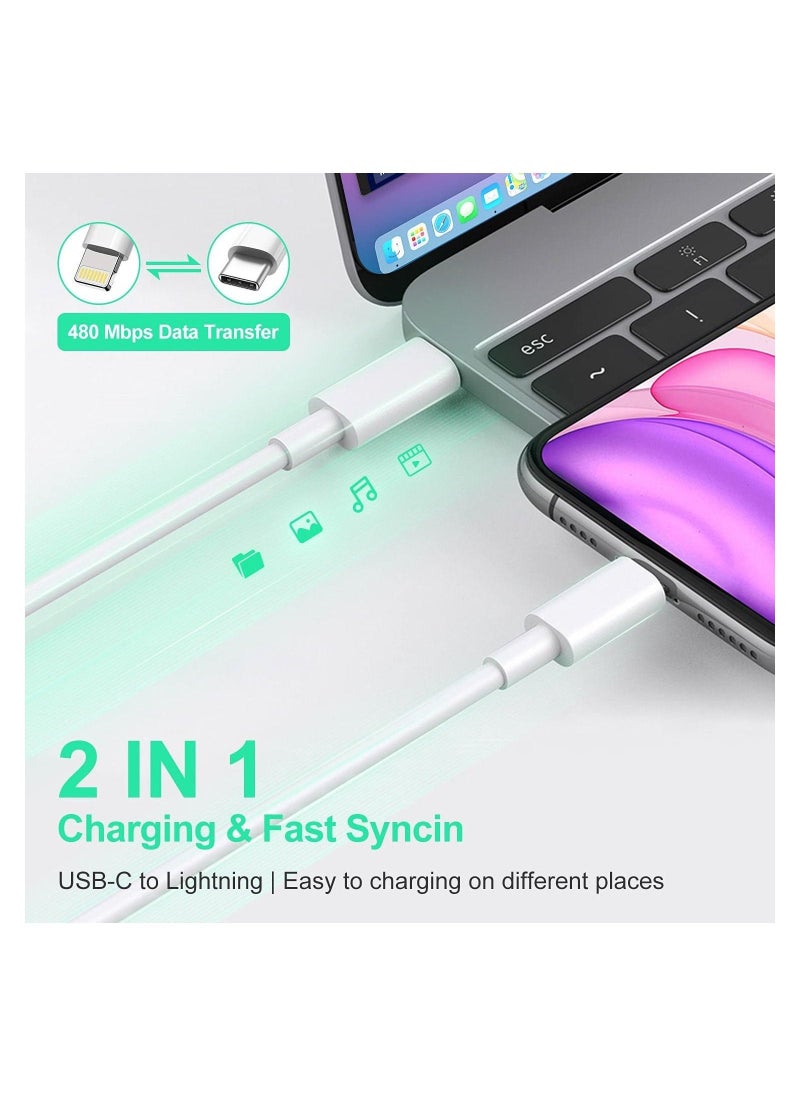 USB C to Lightning Cable 【MFi Certified】 Compatible with iPhone 13 Pro Max/12/11 Pro/X/XS/XR/8 - Image 3