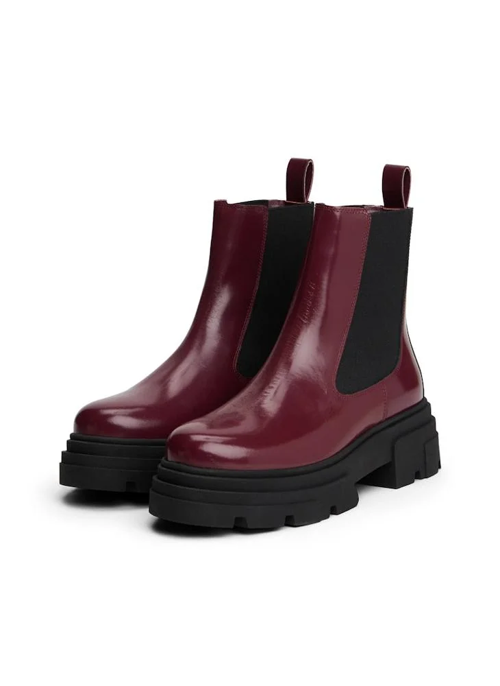 TOMMY HILFIGER Shiny Leather Cleat Chelsea Boots