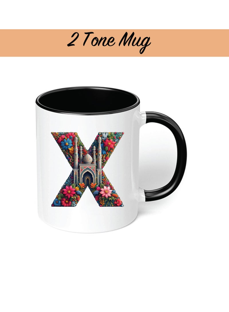 PRINTSHOP4ME Pack of 3 Initial Monogram Gift Set - Black Coffee Mug, Cosmetic Bag and Cotton Tote bag Set - Gift Set for Her - Perfect for Ramadan, School, Travel and Birthday Gift - Image 5