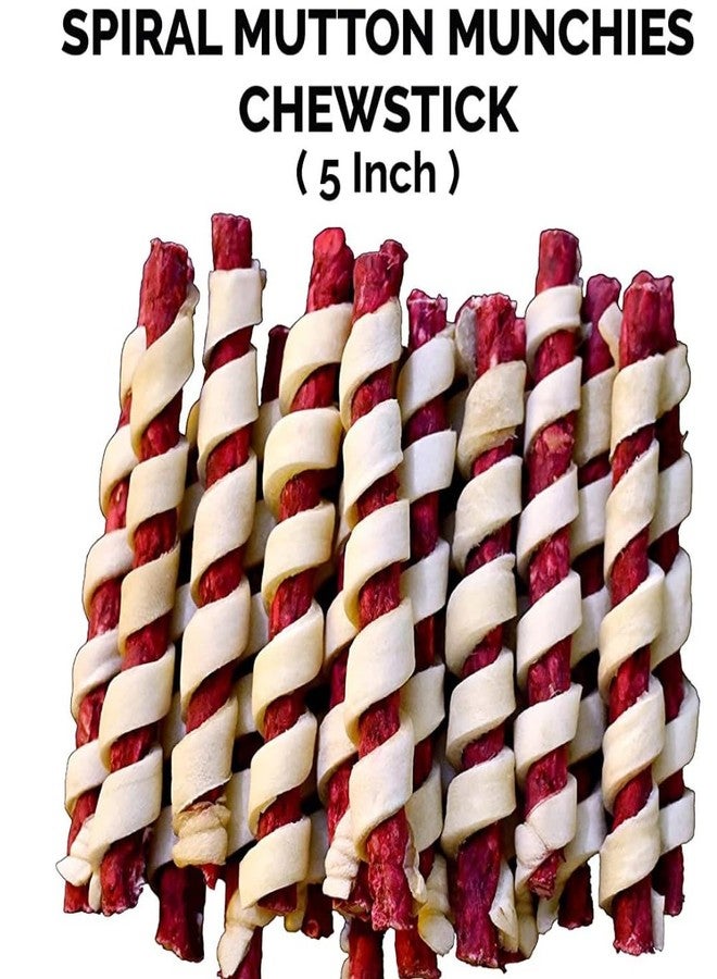 VIPCOLLECTION VIP Collection Rawhide Dog Chew Mutton Flavor Spiral Munchie Chew Sticks - Tasty Treat Snacks for All Breeds, 500 Gram Pack, Supports Dental Health & Keeps Dogs Entertained - Image 4