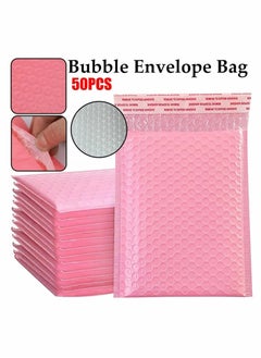 Generic 50pcs Self-Seal Bubble Out Bags Anti Static Bubble Bags Cushioning Wrap Pouch for Shipping,Storage and Moving (Pink, 20x15cm)  - Image 5