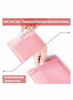 Generic 50pcs Self-Seal Bubble Out Bags Anti Static Bubble Bags Cushioning Wrap Pouch for Shipping,Storage and Moving (Pink, 20x15cm)  - Image 4