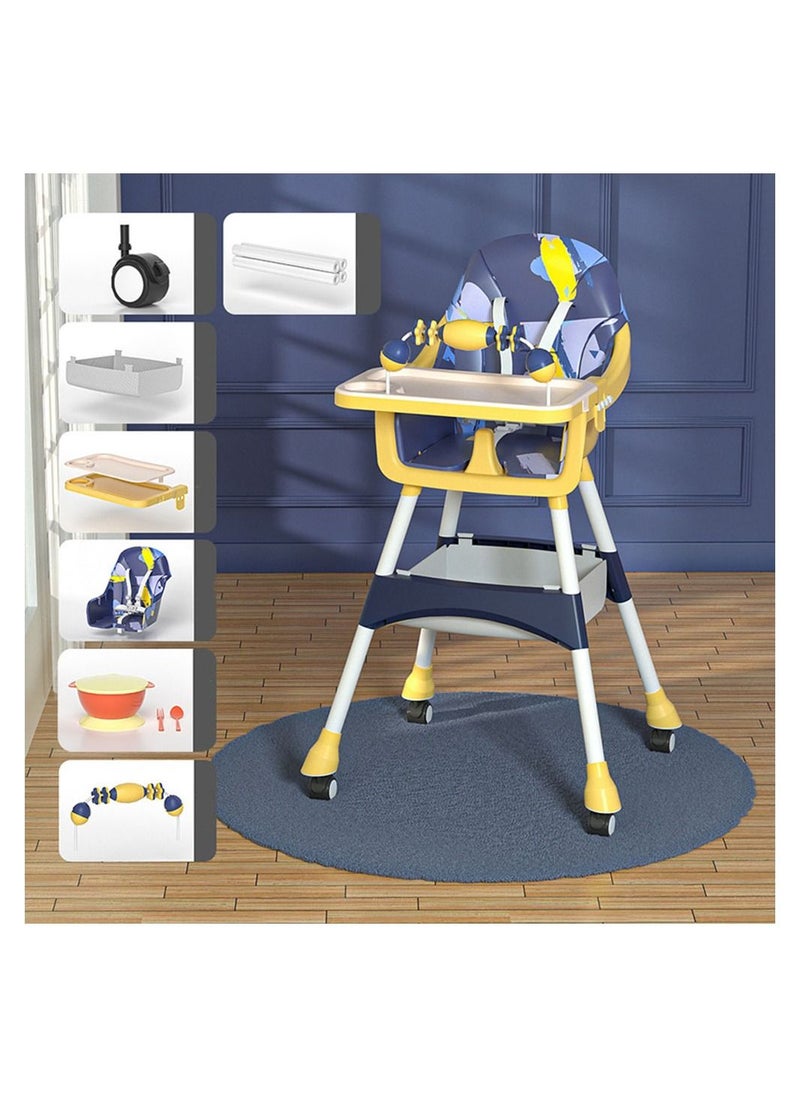 Cool Baby - COOLBABY 3 in 1 Baby High Chair Adjustable Convertible Chairs Baby High Chairs for Babies and Toddlers - Image 1