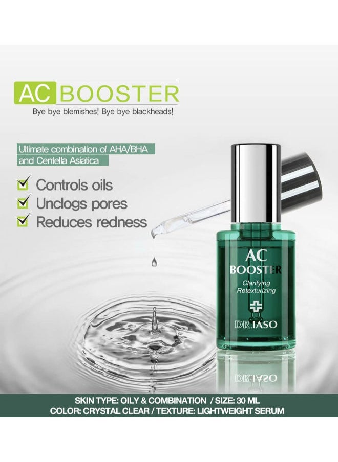 iaso DR.IASO AC Booster, Ultimate Combination of AHA BHA Asiatic, Controls oils  - Image 2
