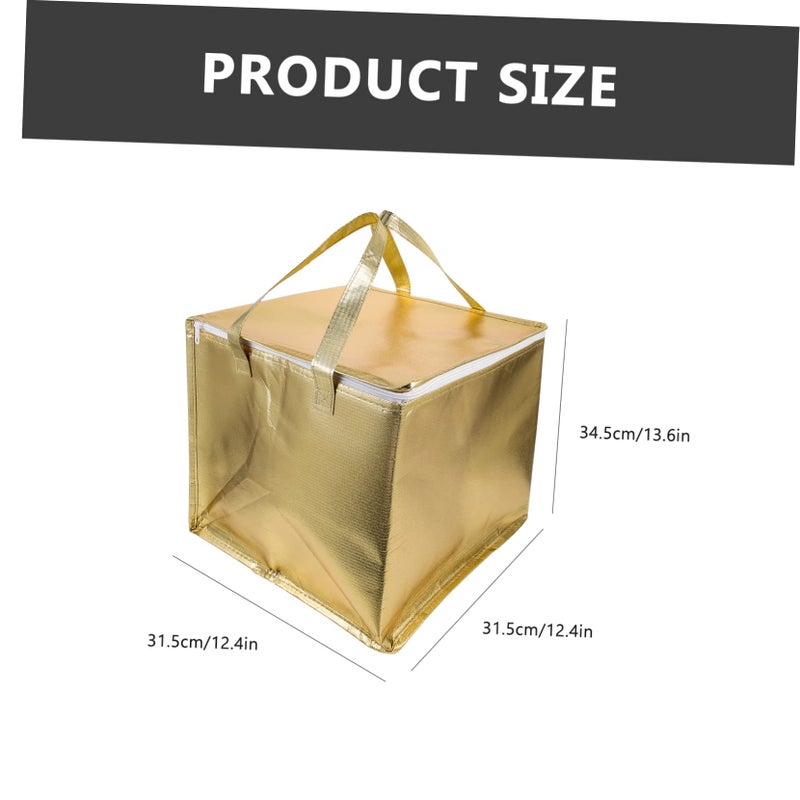 Insulated Thermal Grocery Pouch Portable Food Bag Handle Outdoor Picnic Catering Use - Image 3