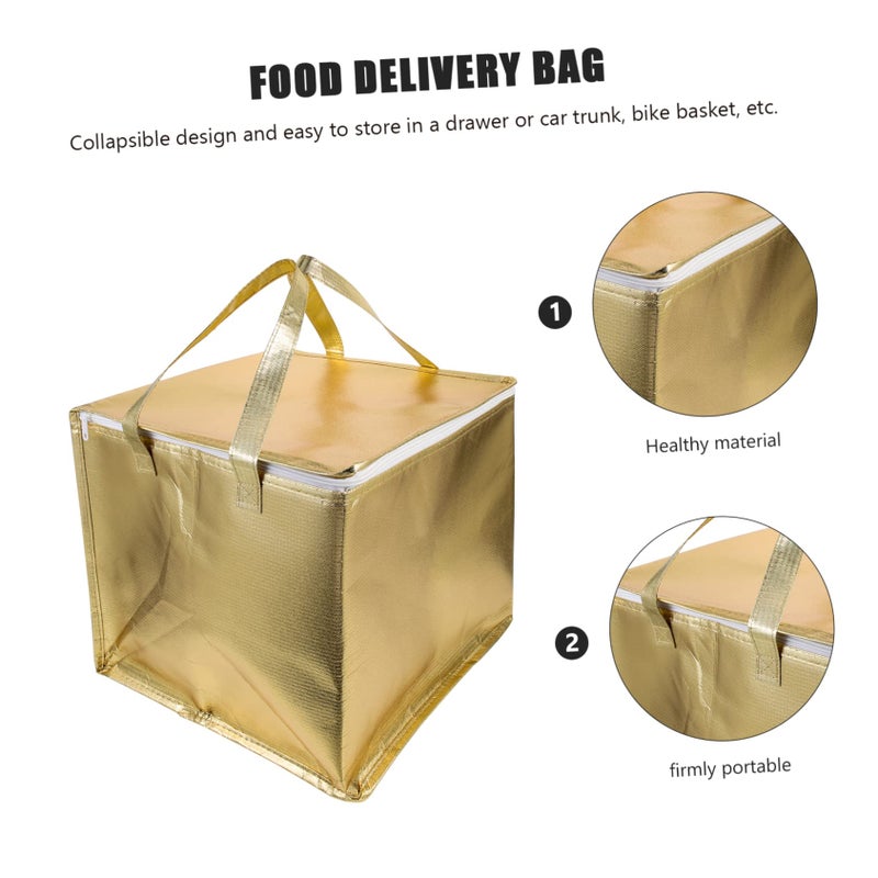 Insulated Thermal Grocery Pouch Portable Food Bag Handle Outdoor Picnic Catering Use - Image 5