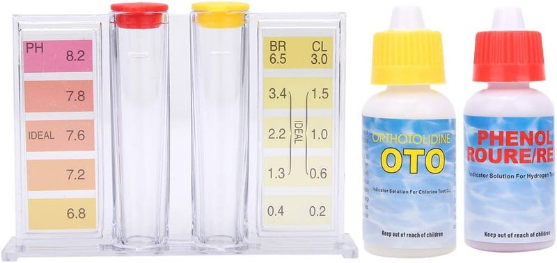 WHYQQ Water Quality Test Kit, Swimming Pool Tester Swimming Pool Tester Water Testing Box with PH Reagent for Hot Springs - Image 3