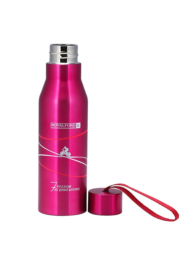 Royalford Stainless Steel Vacume Water Bottle Pink 720ml - Image 4