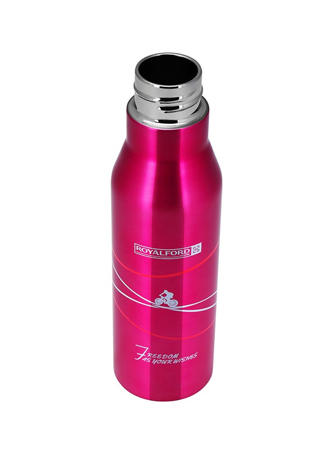 Royalford Stainless Steel Vacume Water Bottle Pink 720ml - Image 3