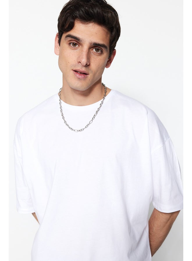 trendyol تي شيرت - أبيض - مقاس كبير - Image 4